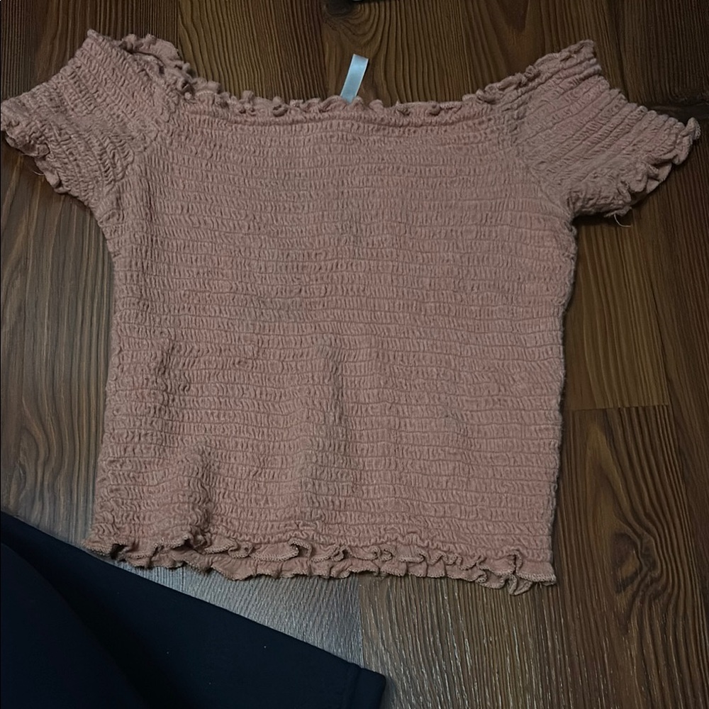 Active USA Textured Blush Blouse
